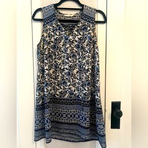 Blu Pepper Loose blue pattern dress